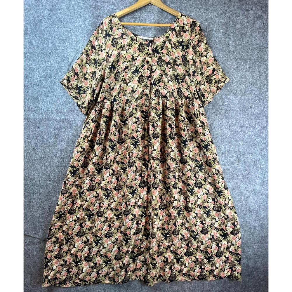 Vintage‎ Ashlee California Dress 14/16 Pleated Granny Cottage Housewife Country